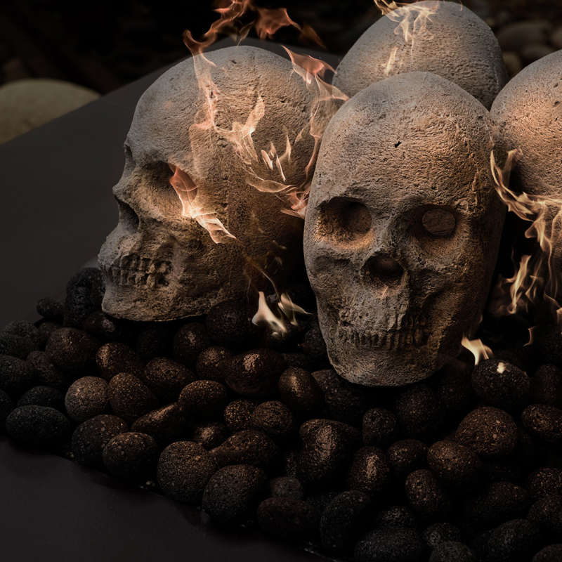 White Skulls Fire Pit