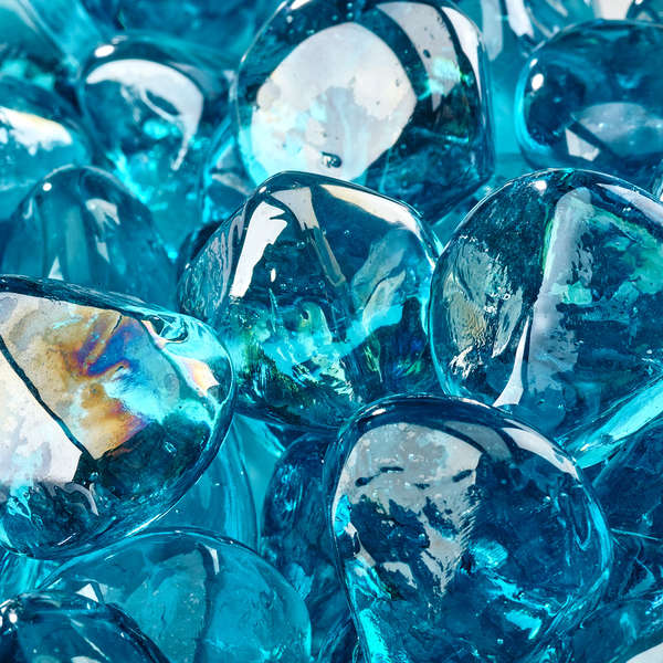 Tahitian Blue Fire Glass Diamonds