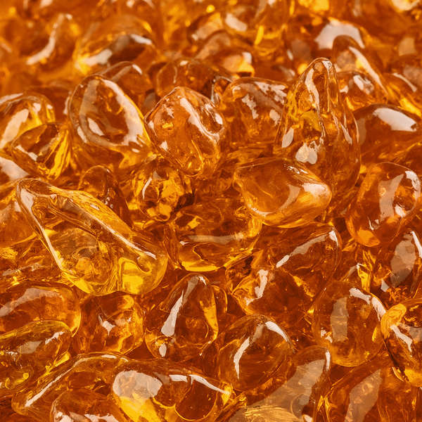 Mandarin Orange Fire Glass Dots