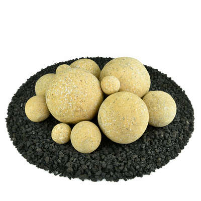 Dandelion Yellow Speckled,13 Piece Mixed Set,Regular,Ceramic Fire Balls
