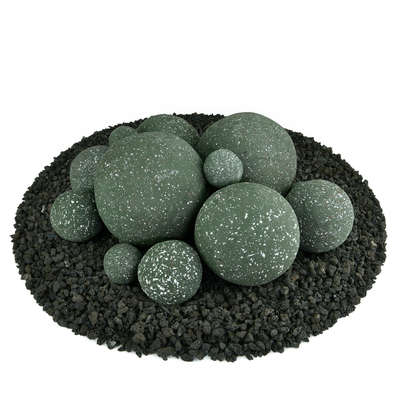 Slate Green Speckled,13 Piece Mixed Set,Regular,Ceramic Fire Balls