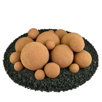 Burnt Orange,18 Piece Mixed Set,Regular,Ceramic Fire Balls