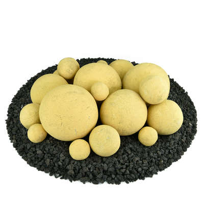 Dandelion Yellow,18 Piece Mixed Set,Regular,Ceramic Fire Balls