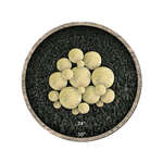 Dandelion Yellow Speckled,18 Piece Mixed Set,Regular,Ceramic Fire Balls