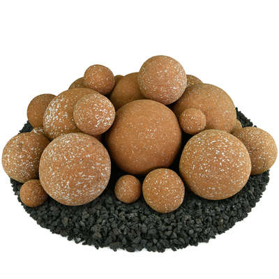 Burnt Orange Speckled,23 Piece Mixed Set,Regular,Ceramic Fire Balls