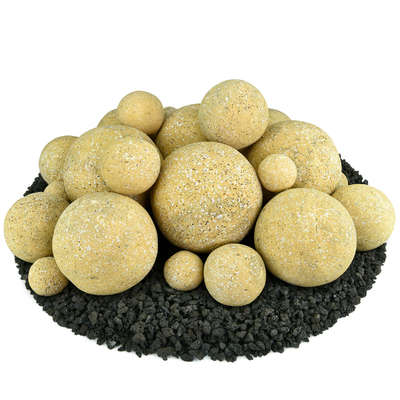 Dandelion Yellow Speckled,23 Piece Mixed Set,Regular,Ceramic Fire Balls