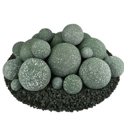 Slate Green Speckled,23 Piece Mixed Set,Regular,Ceramic Fire Balls