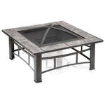 Square Slate,Wood Burning Fire Pits