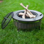 Round Etched,Wood Burning Fire Pits