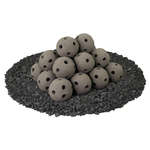 Charcoal Gray,3",Hollow Ceramic Fire Balls