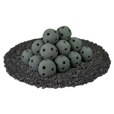Slate Green,3",Hollow Ceramic Fire Balls