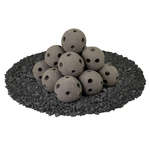 Charcoal Gray,4",Hollow Ceramic Fire Balls