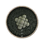 Charcoal Gray,4",Hollow Ceramic Fire Balls