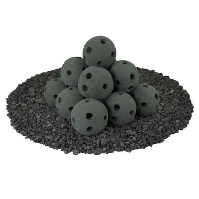 Slate Green,4",Hollow Ceramic Fire Balls