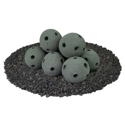 Slate Green,5",Hollow Ceramic Fire Balls