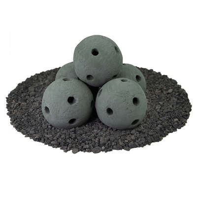 Slate Green,6",Hollow Ceramic Fire Balls