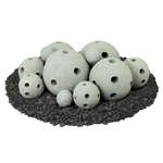 Pewter Gray,13 Piece Mixed Set,Hollow Ceramic Fire Balls