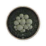 Charcoal Gray,18 Piece Mixed Set,Hollow Ceramic Fire Balls