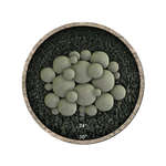 Charcoal Gray,23 Piece Mixed Set,Hollow Ceramic Fire Balls