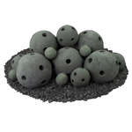 Slate Green,23 Piece Mixed Set,Hollow Ceramic Fire Balls