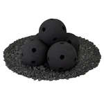 Midnight Black,6",Hollow Ceramic Fire Balls