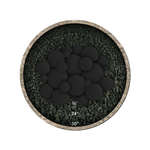 Midnight Black,23 Piece Mixed Set,Hollow Ceramic Fire Balls