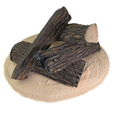 Dark Pine,Ceramic Fire Logs