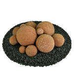 Burnt Orange Speckled,13 Piece Mixed Set,Regular,Ceramic Fire Balls
