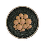 Burnt Orange Speckled,18 Piece Mixed Set,Regular,Ceramic Fire Balls