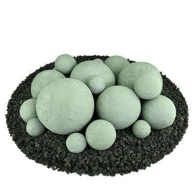 Pewter Gray,18 Piece Mixed Set,Regular,Ceramic Fire Balls