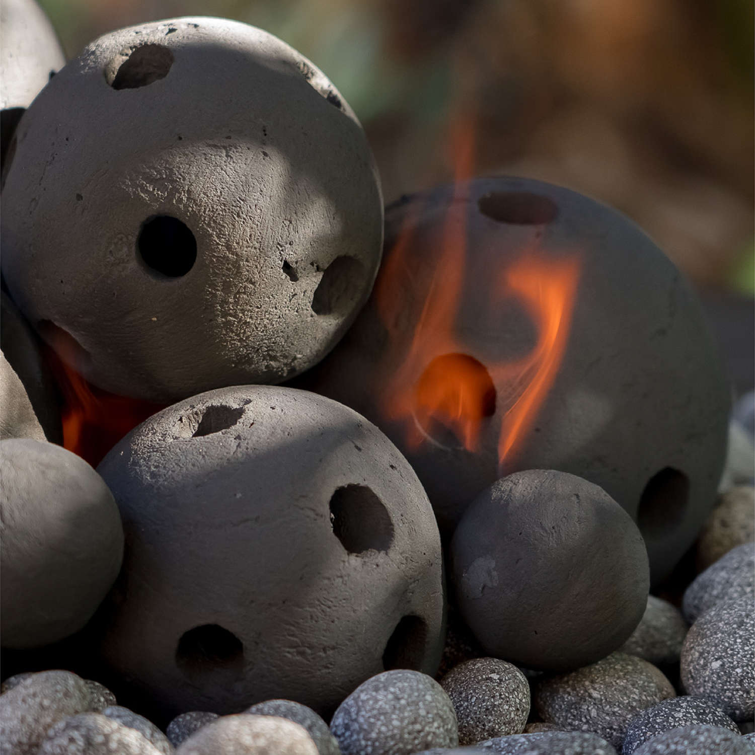 Hollow Ceramic Fire Balls Fire Pit Essentials