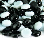 Ebony and Ivory,Fire Glass Bead Blends