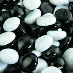 Ebony and Ivory,Fire Glass Bead Blends