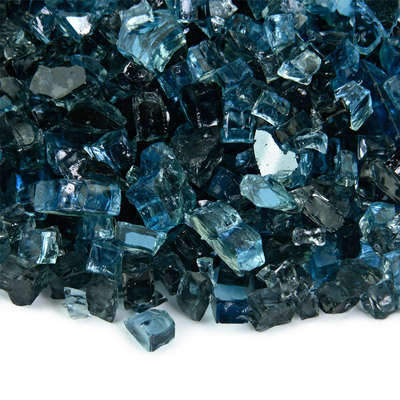 Kenai Blue,1/4",Reflective,Original Fire Glass Blends