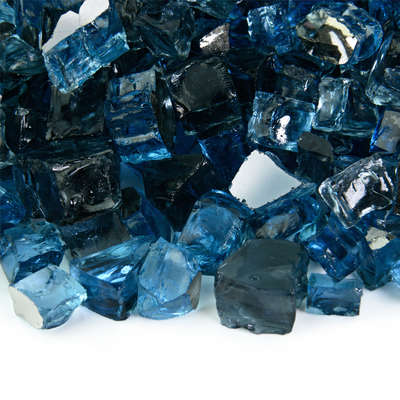 Kenai Blue,1/2",Reflective,Original Fire Glass Blends