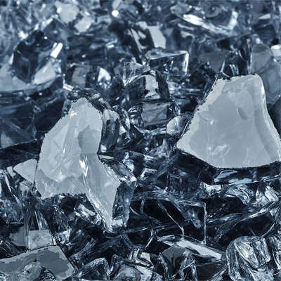 Steel Blue,1/4",Regular,Original Fire Glass