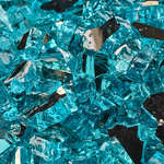 Tahitian Blue,1/4",Reflective,Original Fire Glass