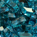 Tahitian Blue,1/2",Reflective,Original Fire Glass
