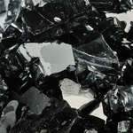 Midnight Black,1/2",Reflective,Original Fire Glass