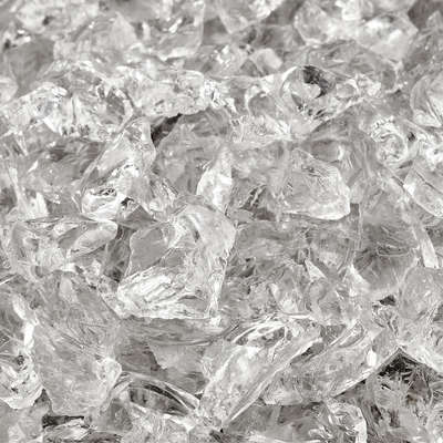 Crushed Ice,3/8" - 1/2",Crushed Fire Glass