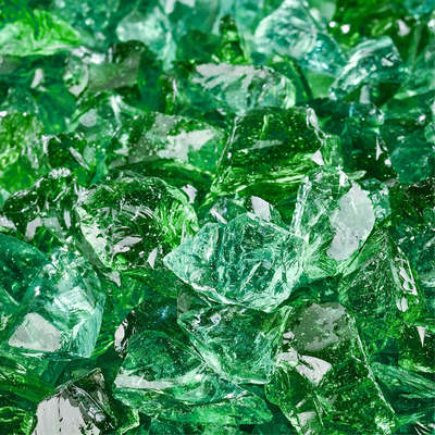 Emerald Green,3/8" - 1/2",Crushed Fire Glass