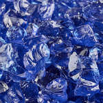 Deep Sea Blue,3/8" - 1/2",Crushed Fire Glass