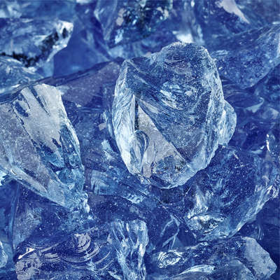 Lake Tahoe Blue,1/2" - 3/4",Crushed Fire Glass