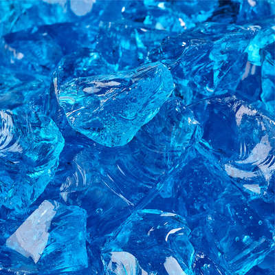 Bermuda Blue,1/2" - 3/4",Crushed Fire Glass