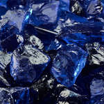 Deep Sea Blue,1/2" - 3/4",Crushed Fire Glass