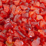 Tangerine,3/8" - 1/2",Crushed Fire Glass