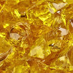 Sunflower Yellow,1/2" - 3/4",Crushed Fire Glass