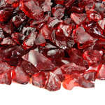Burgundy Rose,1/2" - 3/4",Crushed Fire Glass