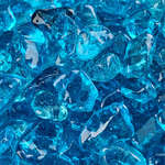 Tahitian Blue,Fire Glass Dots