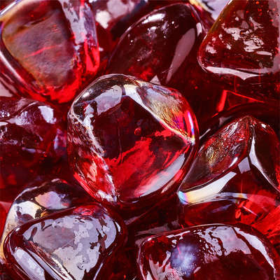 Ruby,Fire Glass Diamonds